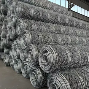 High Tensile Strength Double Twist Geogrid Rockfall Netting Plain Wire Mesh for Hydraulic Works Custom Cutting Manufacturer thumbnail-2