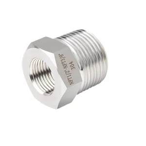 NPT High-pressure Thickened Core 304 Stainless Steel Inner and Outer Wire Diameter Conversion Joint thumbnail-4
