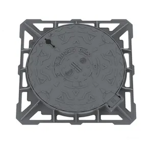 Jingdong Custom Black Durable Manhole Covers Round EN124 Ductile Cast Iron 500mm Recessed Manhole Cover Frame for Parking Safety thumbnail-5