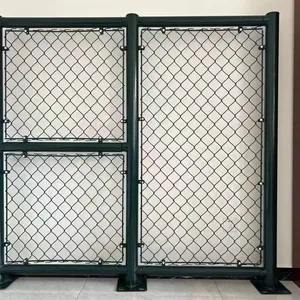 Diamond Knitted Chain Link Fence for Tennis Court - Galvanized PVC Coated Sports Court Netting thumbnail-5