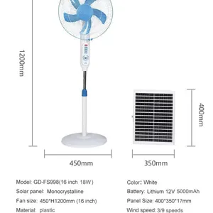 Ventilateur Solaire au Sol de 18pouces Pour Usage Domestique Electric Fan/solar Fan（Wechat:13510231336） thumbnail-2