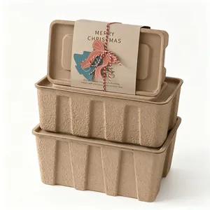 Heavy-Duty Paper Pulp Storage Box,molded Pulp Storage Box,different Sizes Available thumbnail-1