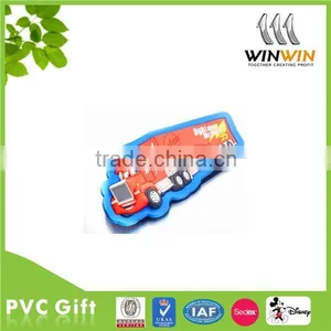 Bus Shape High Quality 3D Soft PVC Fridge Magnet for Promotion thumbnail-1