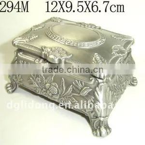 Christmas Pewter Metal Trinket Box(LD-294M) thumbnail-1