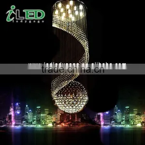 2014 Newest OEM Large Hotel Crystal Chandelier thumbnail-1