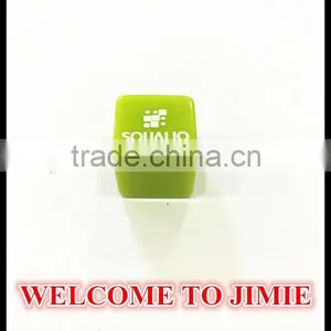 18mm Green Resin Stone Blank Dice thumbnail-1