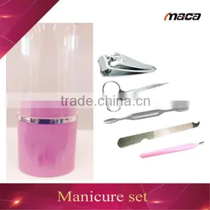 MS1686 Hot Selling Heart Shaped Cheap Manicure Set With Round Bottle thumbnail-1