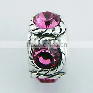 Sterling Silver Bead Austrian Crystals Twisted Rope thumbnail-1