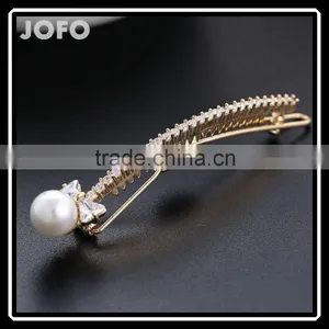 HappyBaby Shinning Pearl Barrettes CZ Diamond Rhinestone Headwear Hair Clips Hairpin Hair Pin BB Clip thumbnail-1