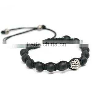 2016 Newest Fashion Beaded Wrap Ball Bracelets, Stainless Steel Jewelry thumbnail-2
