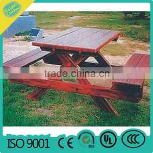 Wood With Steel Frame Garden Park Leisure Bench With Back and Armrest ! thumbnail-1