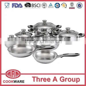 13pcs Professional Stainless Steel Cookware Set With Induction Bottom thumbnail-1