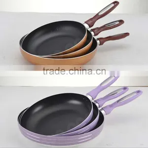 Colorful Non-stick Cookware Round Frying Pan Set Red Coating Fry Pan Sets thumbnail-6