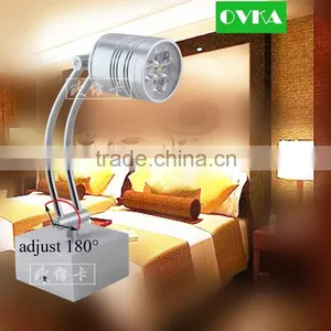 NEW! 3w 5w Hotel Bedside Light With Flexible Gooseneck LED Wall Light Reading Lamp 12V thumbnail-1