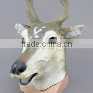 ANIMAL MASK RUBBER OVERHEAD LION COW ZEBRA HORSE DUCK OWL CAMEL FANCY DRESS Mk065 thumbnail-1