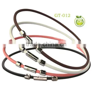 Color Silicone Necklace With Far Infrared Dot on the Clasp thumbnail-1