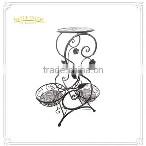 3 Tier Vintage Art Metal Plant Pot Holders thumbnail-1