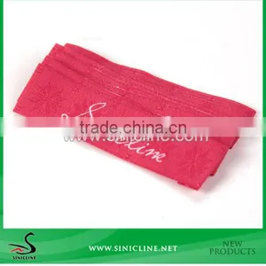 Sinicline Design Weaving Technics Damask Clothing Red Woven Label for Garment thumbnail-1