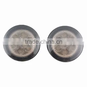 07-15 Jeep Wrangler USA Front Signal Lights Smoke Led Lights Front Turn Signal Lenses-Amber Led Signal Light thumbnail-1