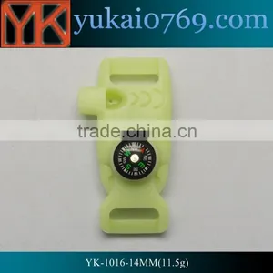 Yukai Multi Function Curved POM Plastic Flint Fire Starter Buckle With Compass&scraper thumbnail-1