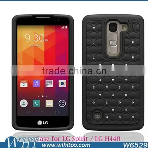 Combo Silicone Case for LG Spirit, Starry Back Cover for LG H440 thumbnail-1