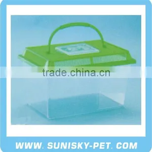 Square Shape Transparent Plastic Pet Carrier thumbnail-1