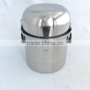 304 Stainless Steel Outdoor Camping Cookware Set CL2C-DT1210-S thumbnail-2