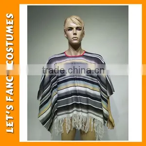 Wholesale Discount Colorized Knitted Cashmere Mexico Party Adult Poncho PGPF0023 thumbnail-2