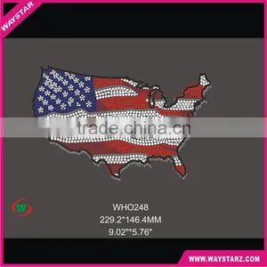 Special Amercan Flag Rhinestone Iron On Transer thumbnail-1