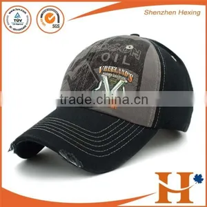 Custom High Quality Golf Cap and Hats Men, Tattered Baseball Cap With Embroidery Patch thumbnail-4