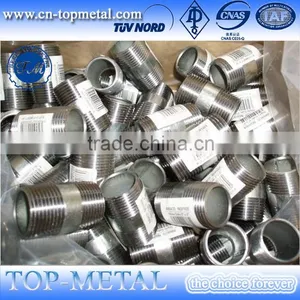 ASTM A733 NPT BSP Carbon Steel Electro Galvanized Pipe Nipple thumbnail-1