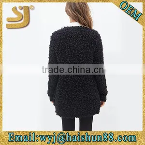 Fuzzy Popcorn Knit Cardigan thumbnail-4