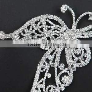 2015 Wholesale Rhinestone Flower Apparel Applique Large thumbnail-2