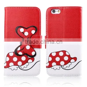Patent Design Bowknot Button Wallet Leather Case For IPhone 5/5s thumbnail-2