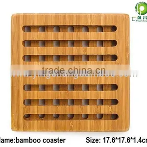 Reusable Square Bamboo Pan Placemat thumbnail-1