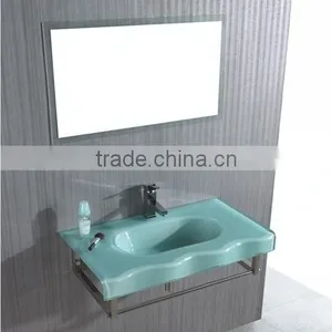 North American Glass Vanity With Mirror thumbnail-1