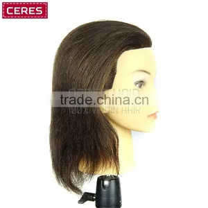 16" Synthetic Hair Black Cosmetology Training Mannequin Head thumbnail-4