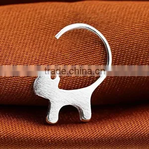 Lovely Jumping Cat Post Stud Earrings for Women thumbnail-2
