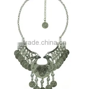 2016 Fashion Coin Tassel Bohemia Gypsy Vintage Choker Collar Statement Necklaces thumbnail-3