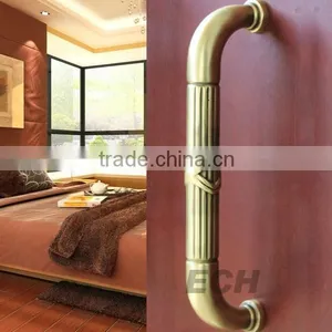Shine-On Brass Series Gold Polish Brass Door Handles thumbnail-1