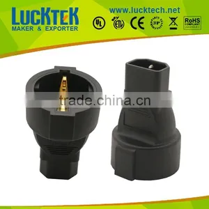 Schuko Plug Adapter Iec C14 to Schuko Female Socket Adapter thumbnail-1