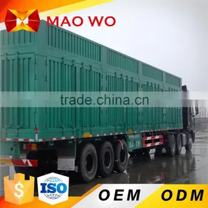 Van Type Heavy Duty Rear Dump Bulk Cargo Transporting Tipper Trailer thumbnail-1