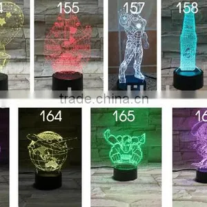 3D Optical Illusion Lamp Night Light 7 Light Colors 10 LEDs AA Battery or DC 5V Mixed Lot TDL-PRO thumbnail-6