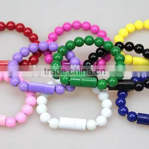 Cheap Beads Bracelet Cable Micro USB Wristband Bracelet Data Cable Creative Charging USB Cable Line Quality Choice thumbnail-2