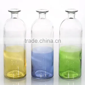 High Quality Multicolour Bottom Glass Vase With Clear Welt Top thumbnail-4