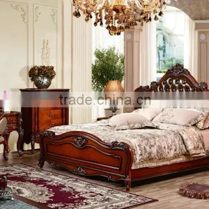 2016 Yumian Luxury European Type Classic Style Bedroom Set Bed Bedside Table Wardrobe Dressing Table Commode thumbnail-1