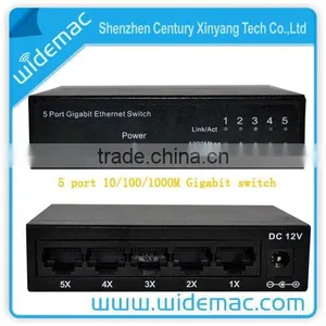 Mini Size 5 Port 10/00/1000M Gigabit Ethernet Switch thumbnail-1