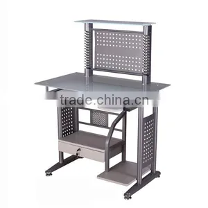 GX-307 Glass Office Table With Screen thumbnail-1