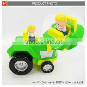 Plastic Mini Free Wheel Cartoon Toy Car City Truck With Music thumbnail-2