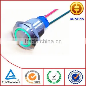 2014 New Hot Sale 19mm Metal Push Button Switch With LED Manufacture China thumbnail-1